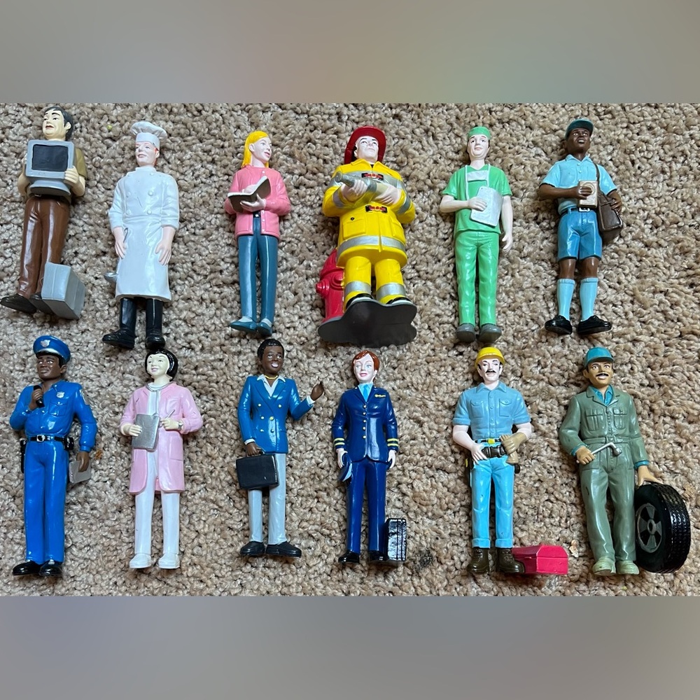 Colorful Career Action Figures Set